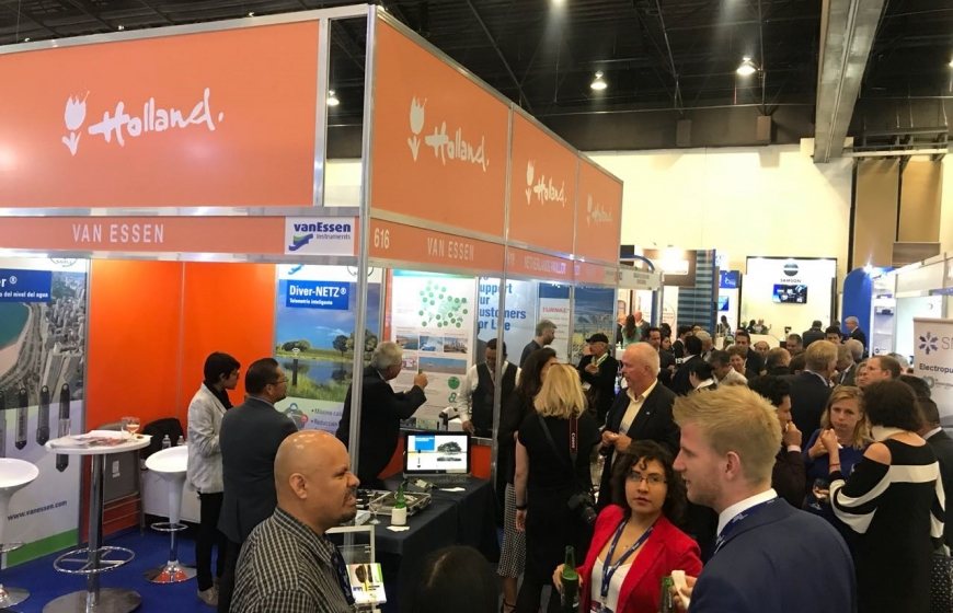 A well attended networking reception at the Netherlands Pavilion